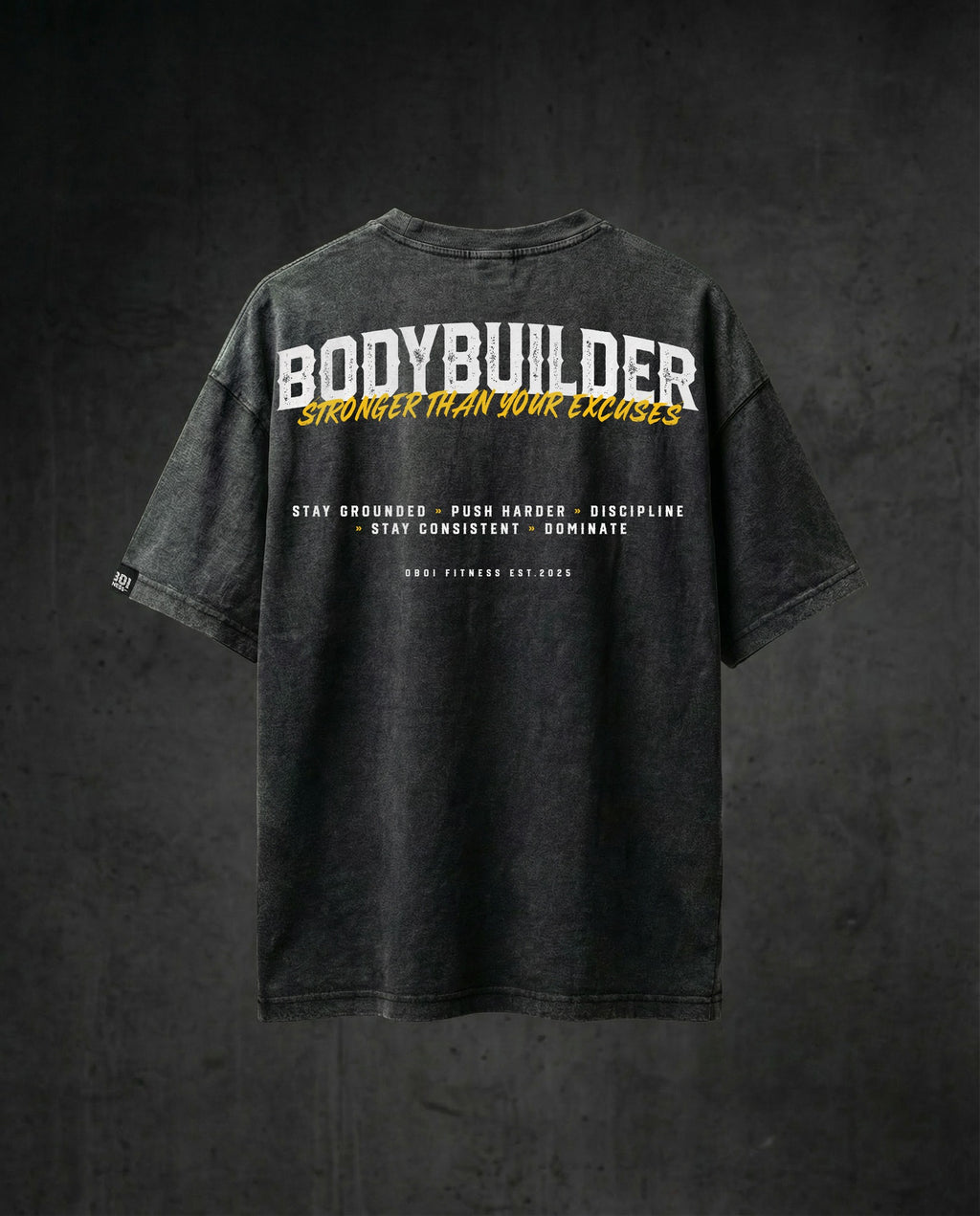 Heavy Oversized Acid Wash Bodybuilder Tshirt