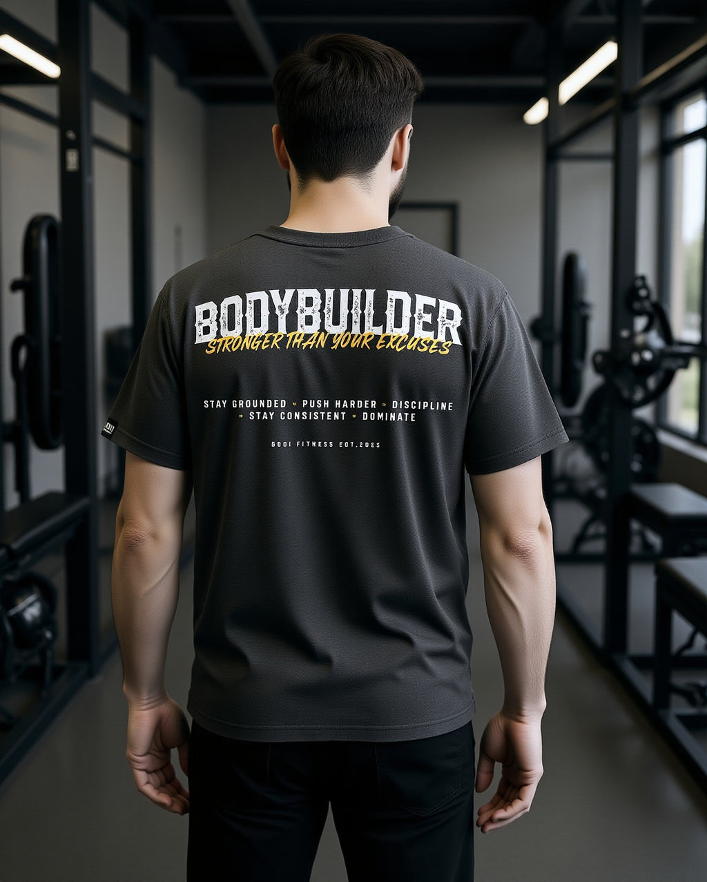 Heavy Oversized Acid Wash Bodybuilder Tshirt