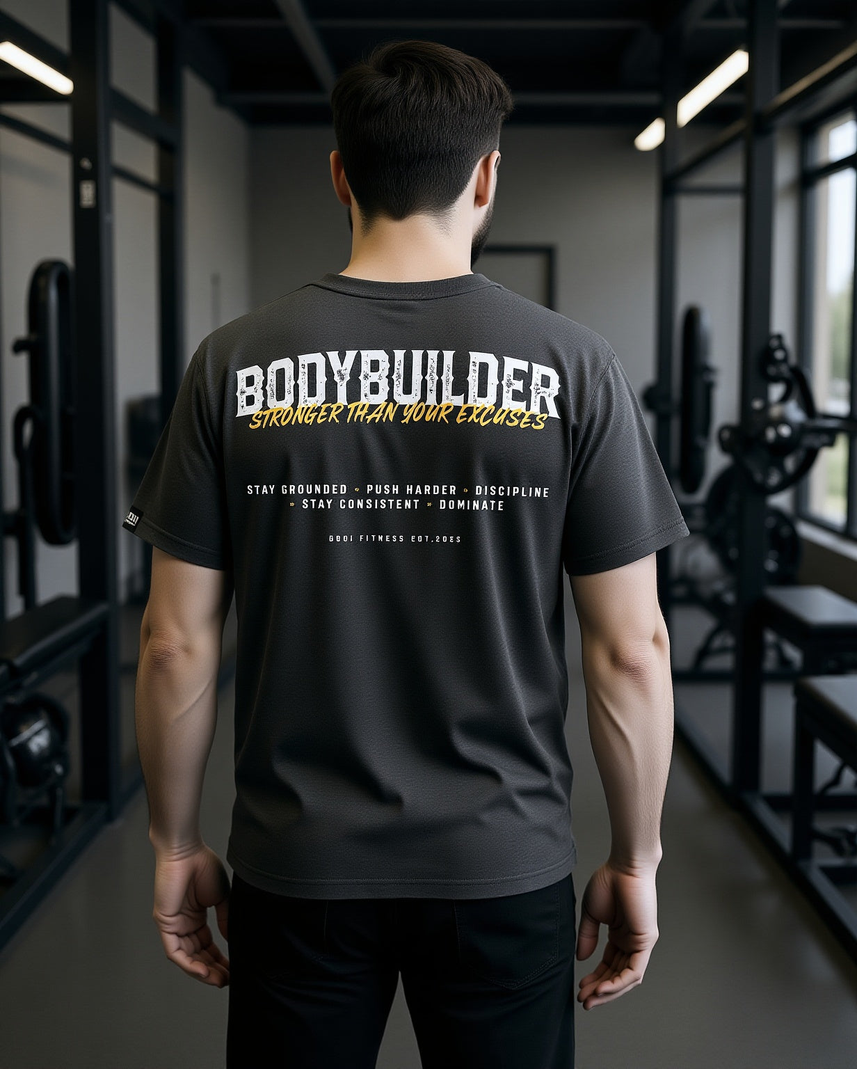 Heavy Oversized Acid Wash Bodybuilder Tshirt