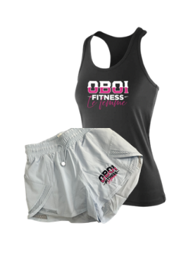 Black Stringer and Blue Shorts Combo