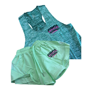 Green Gym Vest and Green Shorts Combo