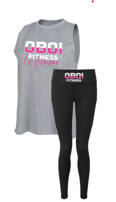 Grey Tank and Black Leggings Combo