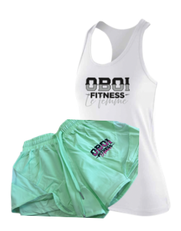 White Stringer and Green Shorts Combo