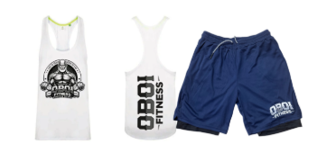 White Stringer and Navy Lycra Shorts Combo