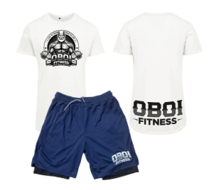 White Drop Hem Top and Navy Lycra Shorts Combo