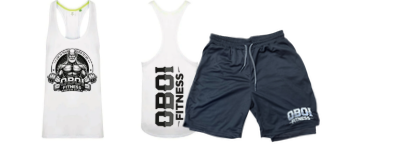 White Stringer and Black Lycra Shorts Combo