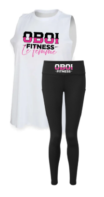 White Tank and Black Leggings Combo